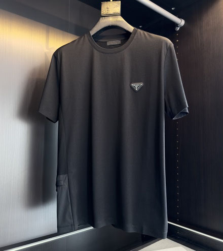 designer,replica,clothing,fake,1:1,lv,luxury,high quality 23/Prada Prada men’s new short-sleeved round neck T-shirt