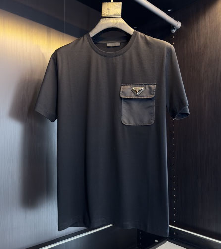designer,replica,clothing,fake,1:1,lv,luxury,high quality 23/Prada Prada men’s new short-sleeved round neck T-shirt