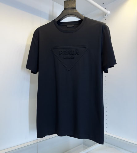 designer,replica,clothing,fake,1:1,lv,luxury,high quality 23/Prada Prada men’s new short-sleeved round neck T-shirt