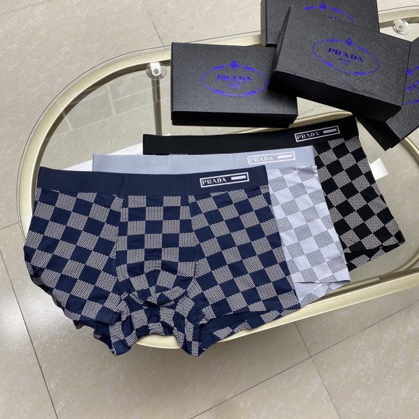 designer,replica,clothing,fake,1:1,lv,luxury,high quality 23/Prada luxury men’s underwear（Three pcs）