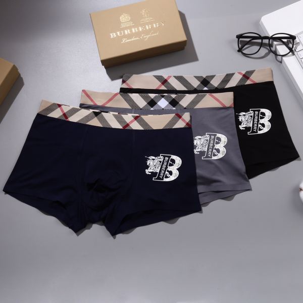 designer,replica,clothing,fake,1:1,lv,luxury,high quality 23/Burberry luxury men’s underwear（Three pcs）