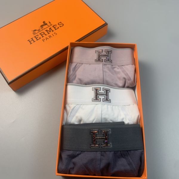 designer,replica,clothing,fake,1:1,lv,luxury,high quality 23/Hermes luxury men’s underwear（Three pcs）