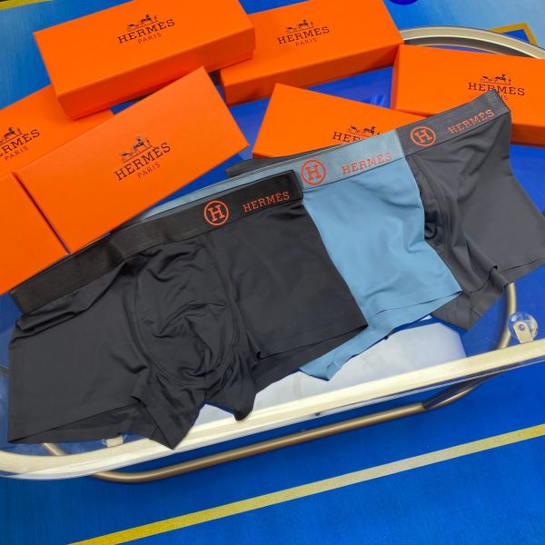 designer,replica,clothing,fake,1:1,lv,luxury,high quality 23/Hermes luxury men’s underwear（Three pcs）