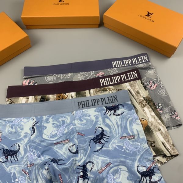 designer,replica,clothing,fake,1:1,lv,luxury,high quality 23/PhilippPlein luxury men’s underwear（Three pcs）