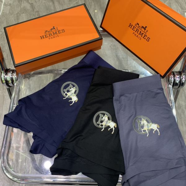 designer,replica,clothing,fake,1:1,lv,luxury,high quality 23/Hermes luxury men’s underwear（Three pcs）
