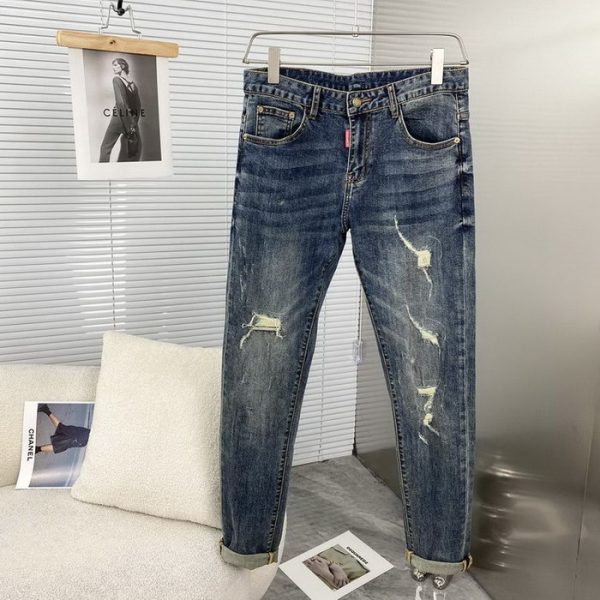 designer,replica,clothing,fake,1:1,lv,luxury,high quality 23/D quadratic Dsquared2 men’s new luxury denim trousers