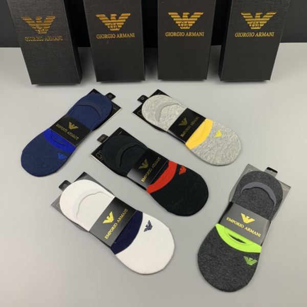 designer,replica,clothing,fake,1:1,lv,luxury,high quality 23/Armani counter latest fashion socks（5 pairs one box ）