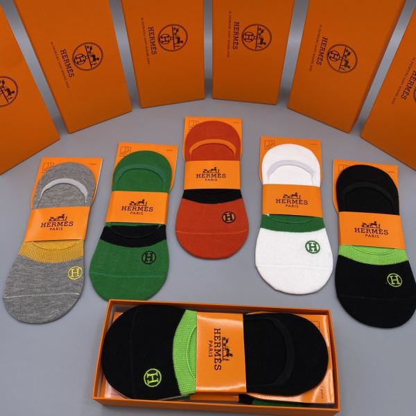 designer,replica,clothing,fake,1:1,lv,luxury,high quality 23/Hermes counter latest fashion socks（5 pairs one box ）