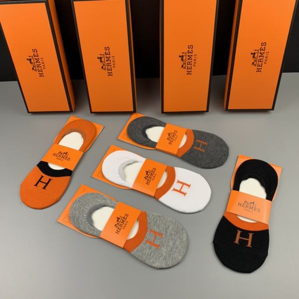 designer,replica,clothing,fake,1:1,lv,luxury,high quality 23/Hermes counter latest fashion socks（5 pairs one box ）
