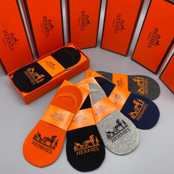 designer,replica,clothing,fake,1:1,lv,luxury,high quality 23/Hermes counter latest fashion socks（5 pairs one box ）