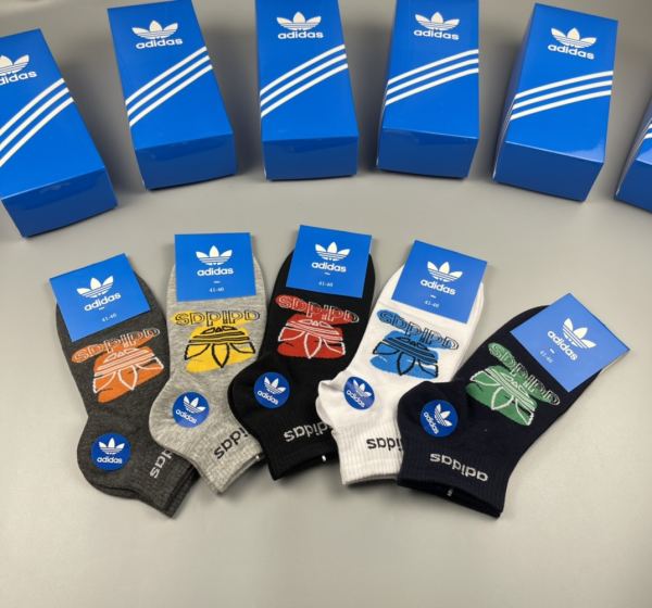 designer,replica,clothing,fake,1:1,lv,luxury,high quality 23/Adidas counter latest fashion socks（5 pairs one box ）