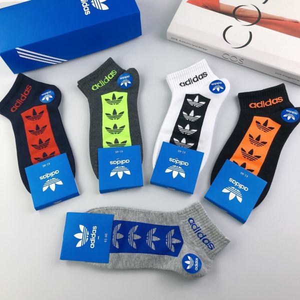 designer,replica,clothing,fake,1:1,lv,luxury,high quality 23/Adidas counter latest fashion socks（5 pairs one box ）