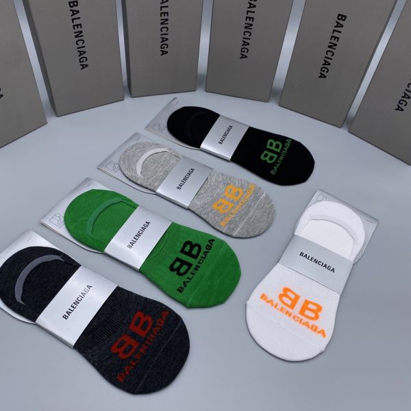 designer,replica,clothing,fake,1:1,lv,luxury,high quality 23/Balenciaga’s latest fashion socks（5 pairs one box ）