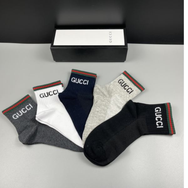 designer,replica,clothing,fake,1:1,lv,luxury,high quality 23/latest fashion socks（5 pairs one box ） from Gucci counters