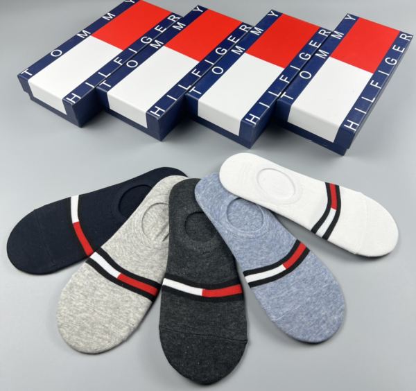 designer,replica,clothing,fake,1:1,lv,luxury,high quality 23/Tommy TOMMY counter latest fashion socks（5 pairs one box ）