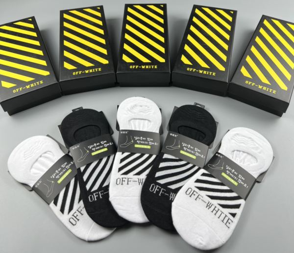 designer,replica,clothing,fake,1:1,lv,luxury,high quality 23/OFF WHITE counter latest fashion socks（5 pairs one box ）