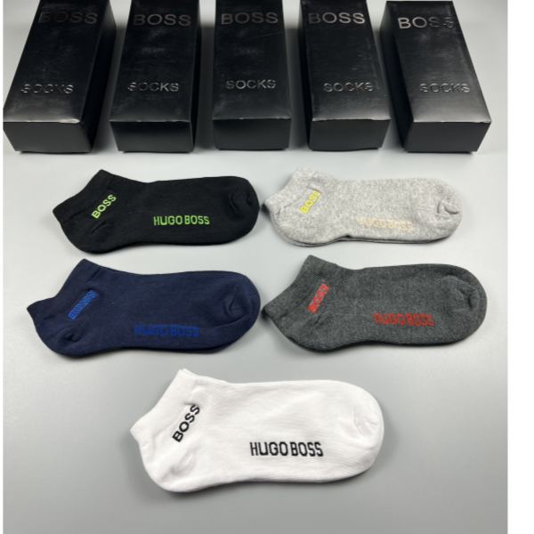 designer,replica,clothing,fake,1:1,lv,luxury,high quality 23/Hugo Boss counter latest fashion socks（5 pairs one box ）