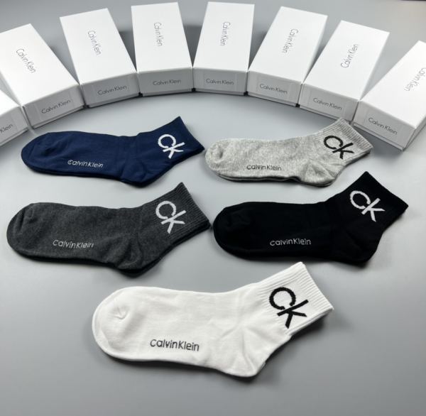 designer,replica,clothing,fake,1:1,lv,luxury,high quality 23/Calvin Klein counter latest fashion socks（5 pairs one box ）