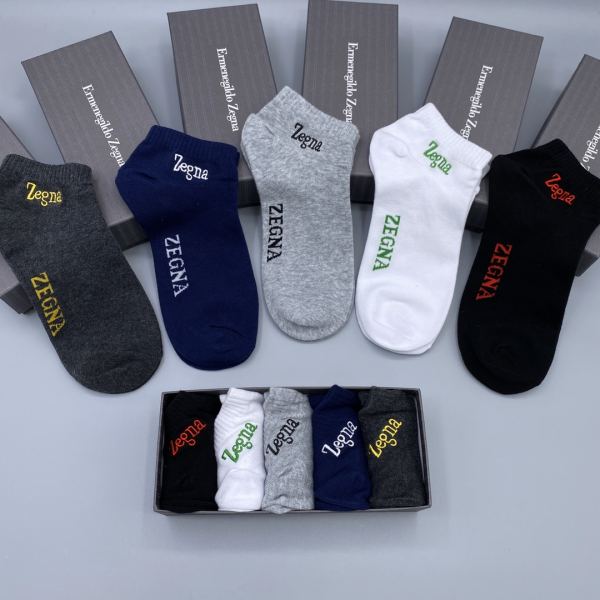 designer,replica,clothing,fake,1:1,lv,luxury,high quality 23/Zegna Zegna counter latest fashion socks（5 pairs one box ）