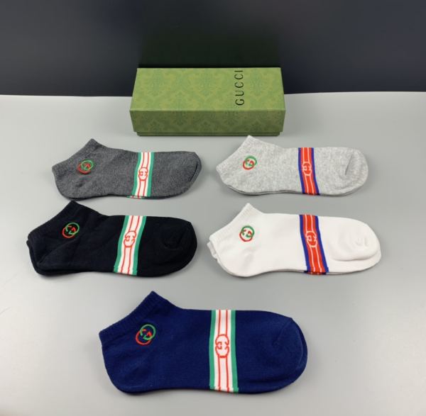 designer,replica,clothing,fake,1:1,lv,luxury,high quality 23/latest fashion socks（5 pairs one box ） from Gucci counters