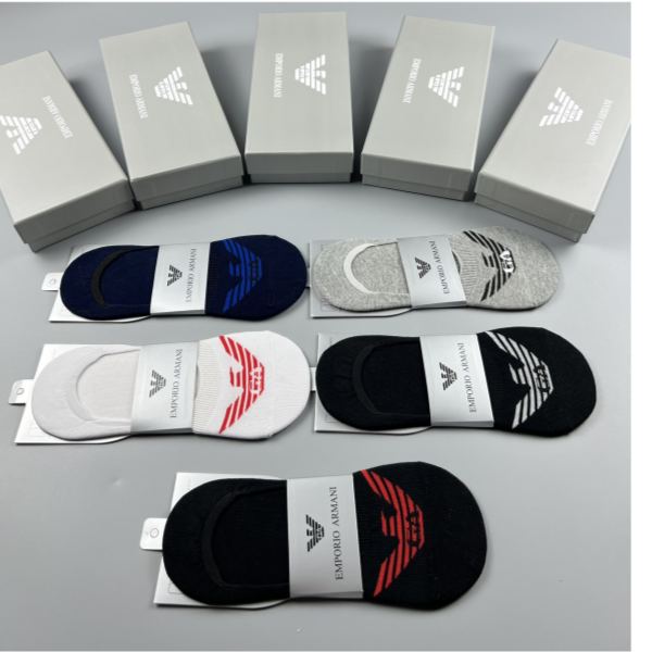 designer,replica,clothing,fake,1:1,lv,luxury,high quality 23/Armani counter latest fashion socks（5 pairs one box ）