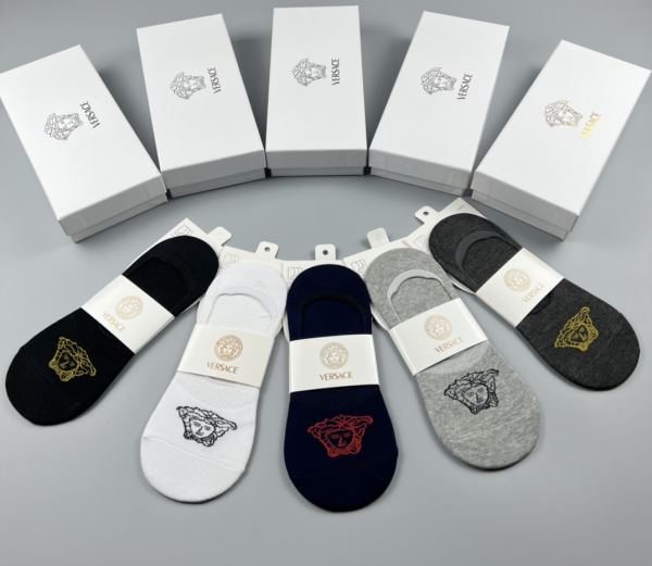 designer,replica,clothing,fake,1:1,lv,luxury,high quality 23/Versace VERSACE counter latest fashion socks（5 pairs one box ）