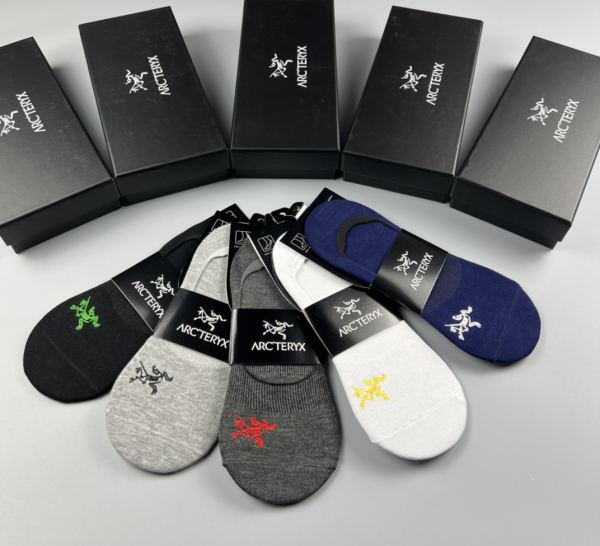 designer,replica,clothing,fake,1:1,lv,luxury,high quality 23/ARC·TERYX counter latest fashion socks（5 pairs one box ）