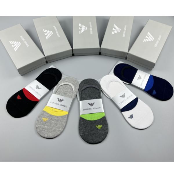 designer,replica,clothing,fake,1:1,lv,luxury,high quality 23/Armani counter latest fashion socks（5 pairs one box ）