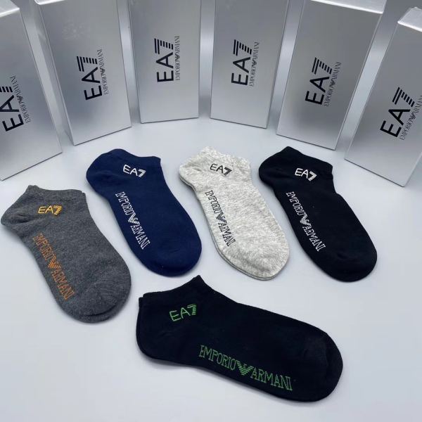 designer,replica,clothing,fake,1:1,lv,luxury,high quality 23/Armani counter latest fashion socks（5 pairs one box ）