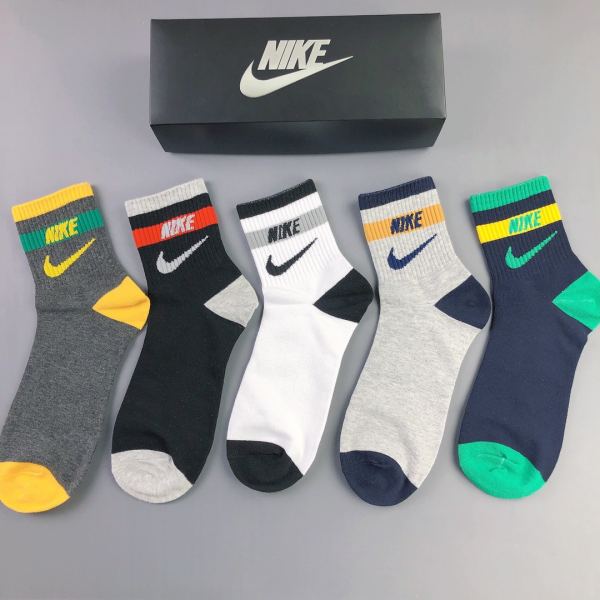 designer,replica,clothing,fake,1:1,lv,luxury,high quality 23/NIKE counter latest fashion socks（5 pairs one box ）