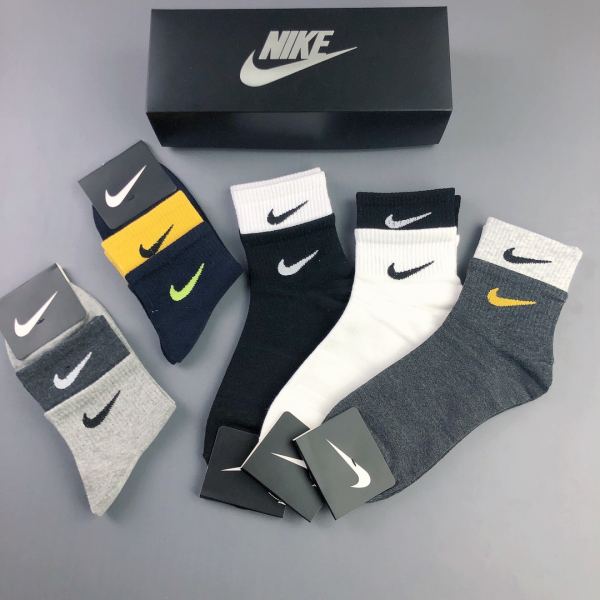 designer,replica,clothing,fake,1:1,lv,luxury,high quality 23/NIKE counter latest fashion socks（5 pairs one box ）