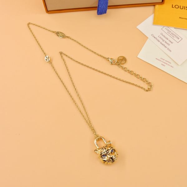 designer,replica,clothing,fake,1:1,lv,luxury,high quality 23/L* Tiger Necklace My LV Tiger Necklace