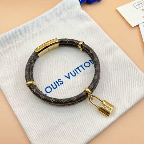 designer,replica,clothing,fake,1:1,lv,luxury,high quality 23/LOUIS VUITTON MONOGRAM KEEP IT TWICE LEATHER BRACELET