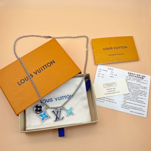designer,replica,clothing,fake,1:1,lv,luxury,high quality 23/L* Instinct Enamelled Necklace/60cm