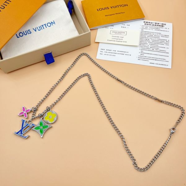 designer,replica,clothing,fake,1:1,lv,luxury,high quality 23/L* Instinct Enamelled Necklace/60cm