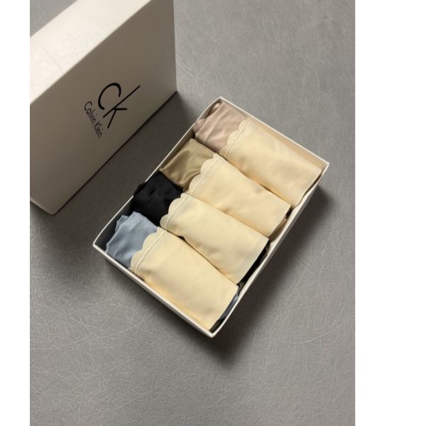 designer,replica,clothing,fake,1:1,lv,luxury,high quality 【4pcs】Calvin Klein High Waist Milk Silk Ladies Panties
