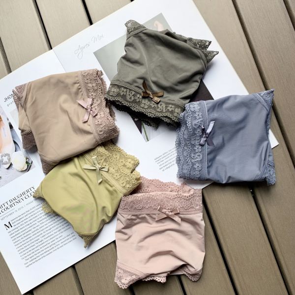 designer,replica,clothing,fake,1:1,lv,luxury,high quality 【5pcs】Victoria’s Secret Ice Silk Panties with Lace