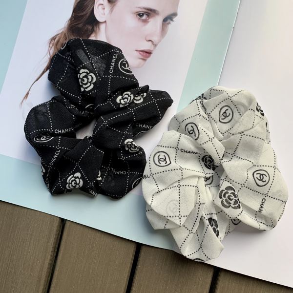 designer,replica,clothing,fake,1:1,lv,luxury,high quality 【2pcs 】 C* rhombic camellia style fashion hair tie