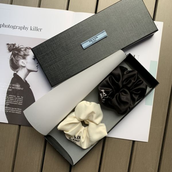 designer,replica,clothing,fake,1:1,lv,luxury,high quality 【2pcs 】Prada silk elegant and fashionable all-match hair ties