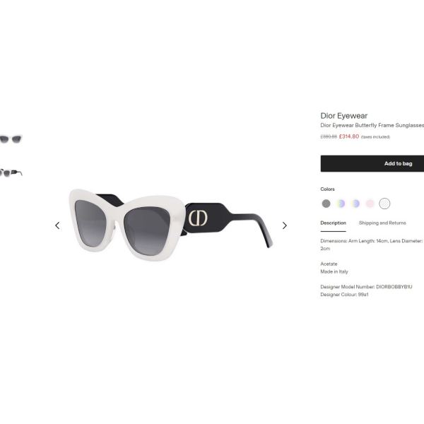 designer,replica,clothing,fake,1:1,lv,luxury,high quality Dior official 1:1 version sunglasses / B1U