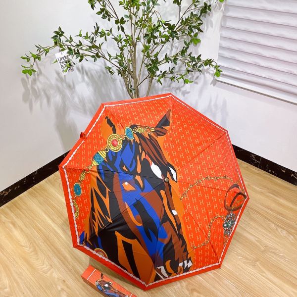 designer,replica,clothing,fake,1:1,lv,luxury,high quality Hermes counter summer new automatic folding umbrella