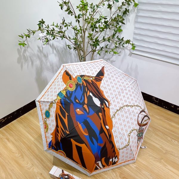 designer,replica,clothing,fake,1:1,lv,luxury,high quality Hermes counter summer new automatic folding umbrella