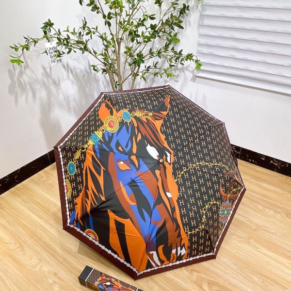 designer,replica,clothing,fake,1:1,lv,luxury,high quality Hermes counter summer new automatic folding umbrella