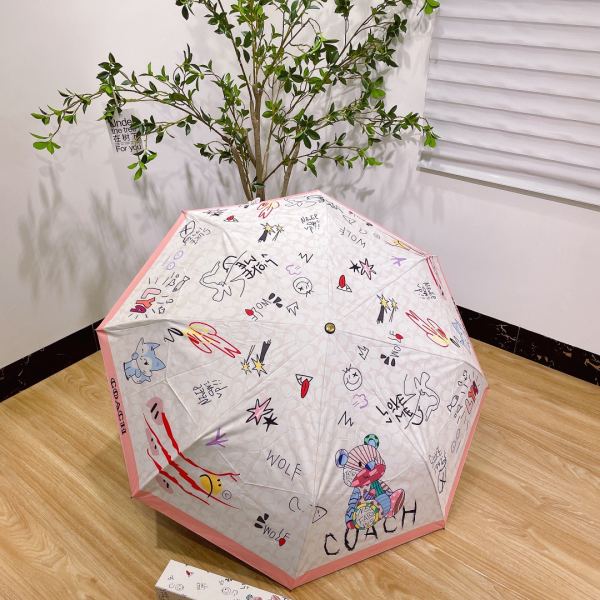 designer,replica,clothing,fake,1:1,lv,luxury,high quality COACH counter summer new automatic folding sunny umbrella