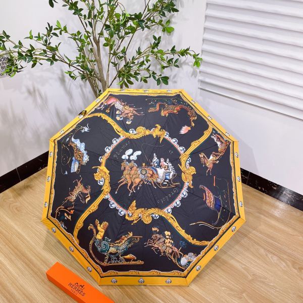 designer,replica,clothing,fake,1:1,lv,luxury,high quality Hermes counter summer new automatic folding umbrella