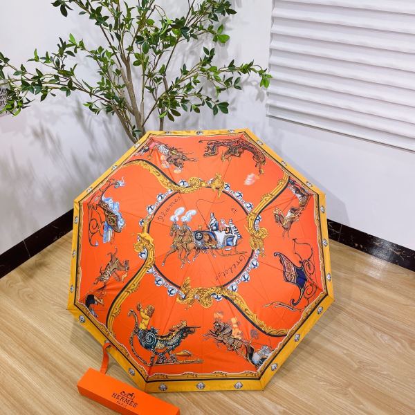 designer,replica,clothing,fake,1:1,lv,luxury,high quality Hermes counter summer new automatic folding umbrella
