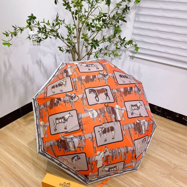 designer,replica,clothing,fake,1:1,lv,luxury,high quality Hermes counter summer new automatic folding umbrella