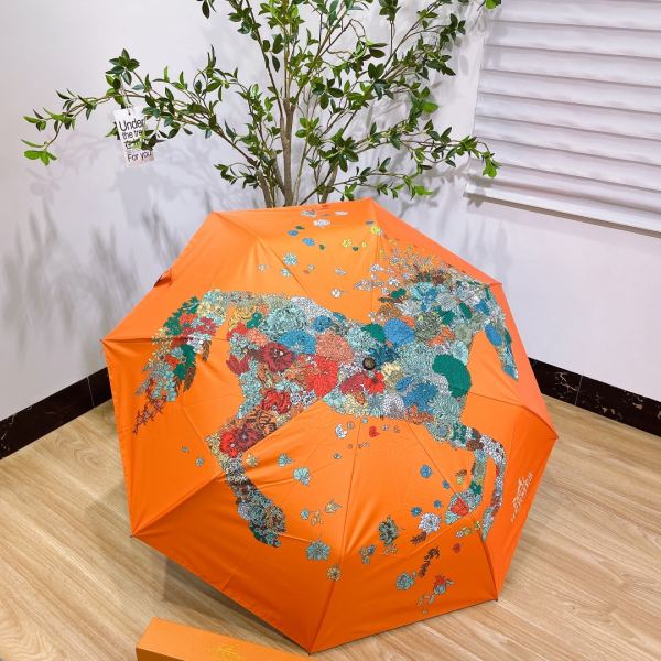 designer,replica,clothing,fake,1:1,lv,luxury,high quality Hermes counter summer new automatic folding umbrella
