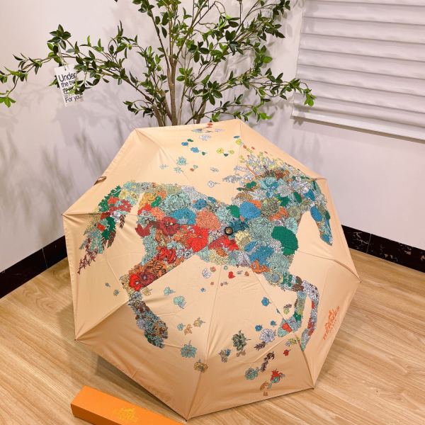 designer,replica,clothing,fake,1:1,lv,luxury,high quality Hermes counter summer new automatic folding umbrella