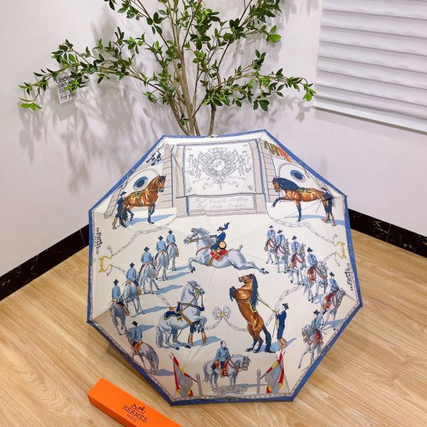 designer,replica,clothing,fake,1:1,lv,luxury,high quality Hermes counter summer new automatic folding umbrella